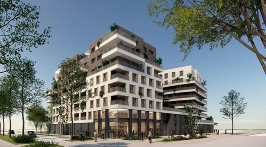 Perspective de la construction de 78 logements dans la ZAC de la Charmeraie